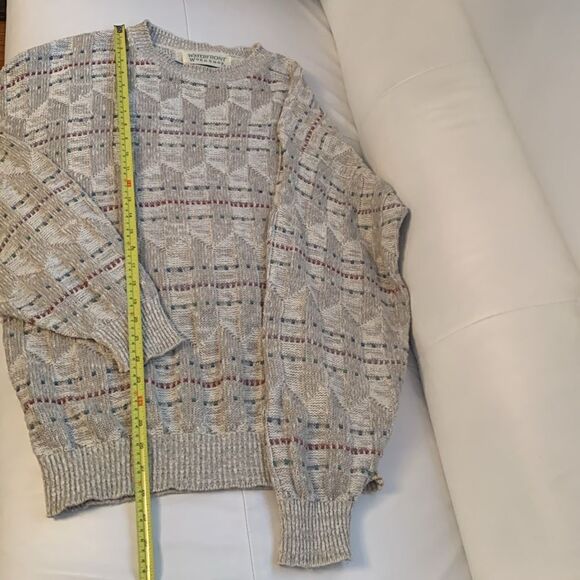 Vtg Waterproof Workshop Cotton Crew Neck Textured Knit Oversized Men’s Size M/L - Picture 5 of 7